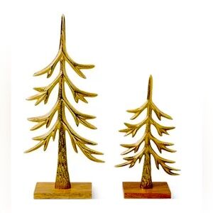 Merry Moments Sculpted Gold Trees.